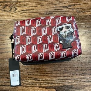 Karl Lagerfeld Top-Zip Maybelle SLG Cosmetic Bag, NEW with tags